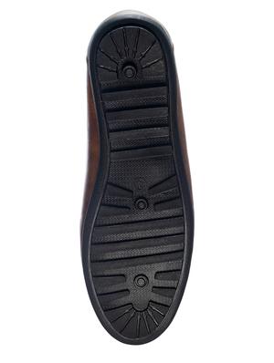 boys brown slip on solid loafer - 18218082 - Standard Image - 5