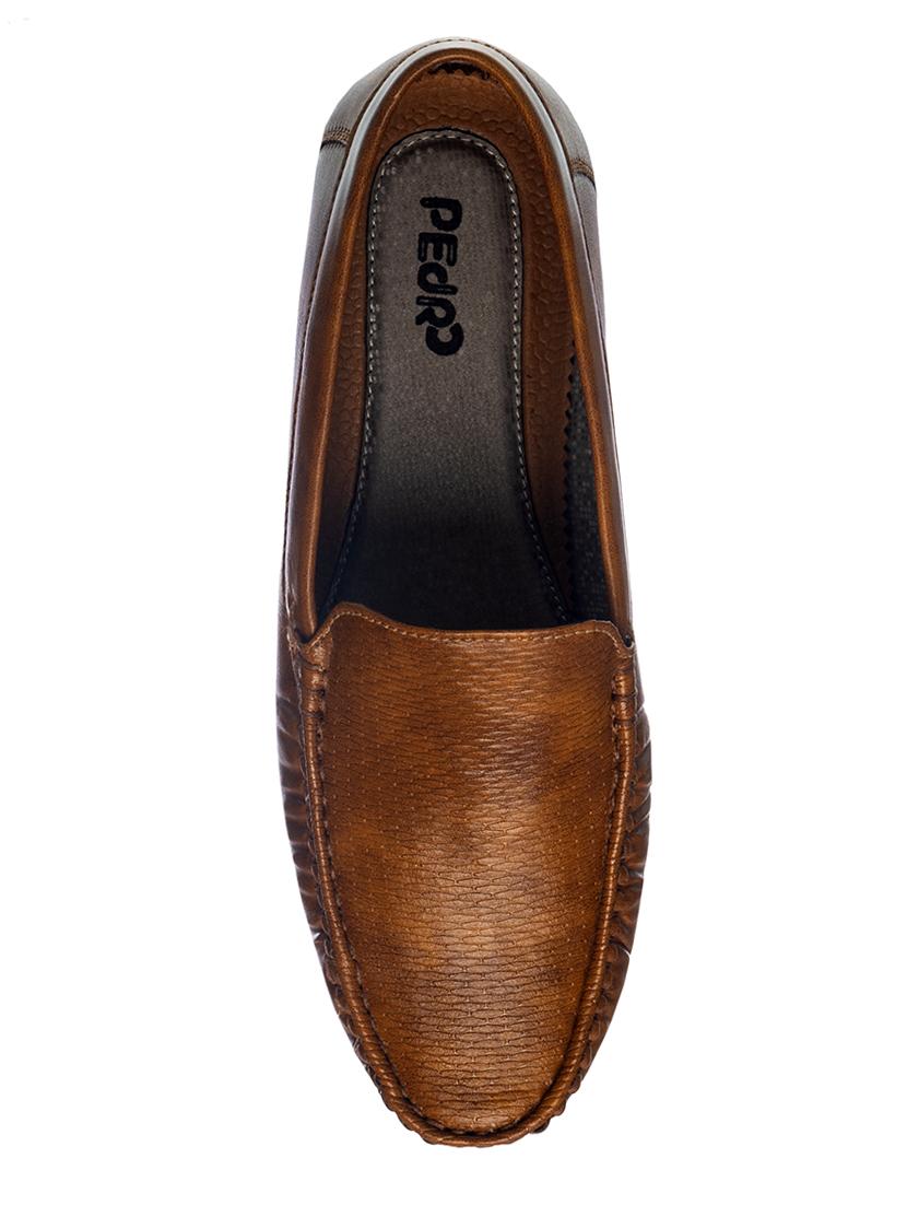 boys brown slip on solid loafer - 18218082 - Zoom Image - 4