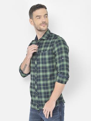green checkered casual shirt - 18218812 - Standard Image - 2