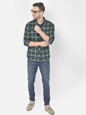 green checkered casual shirt - 18218812 - Standard Image - 4