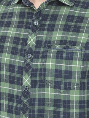 green checkered casual shirt - 18218812 - Standard Image - 5