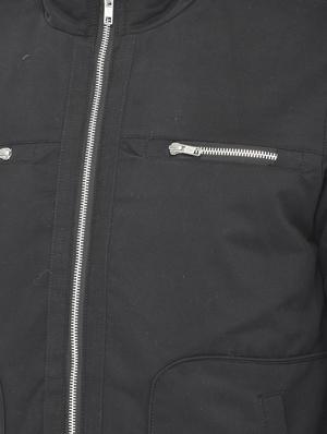 black solid casual jacket - 18218825 - Standard Image - 5