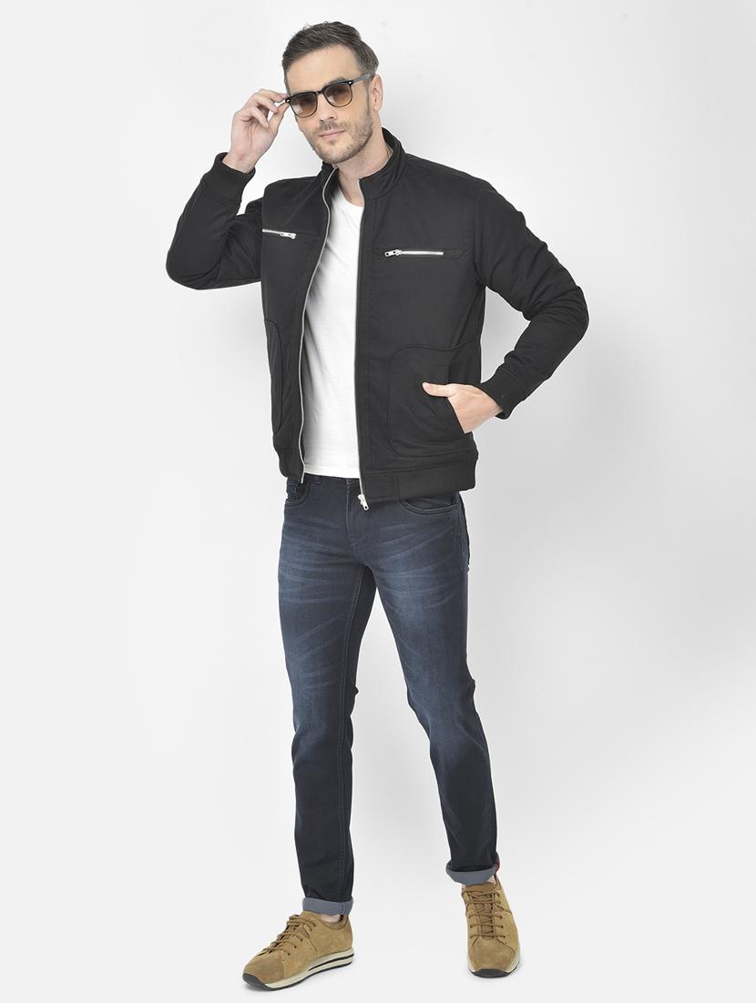 black solid casual jacket - 18218825 - Zoom Image - 4