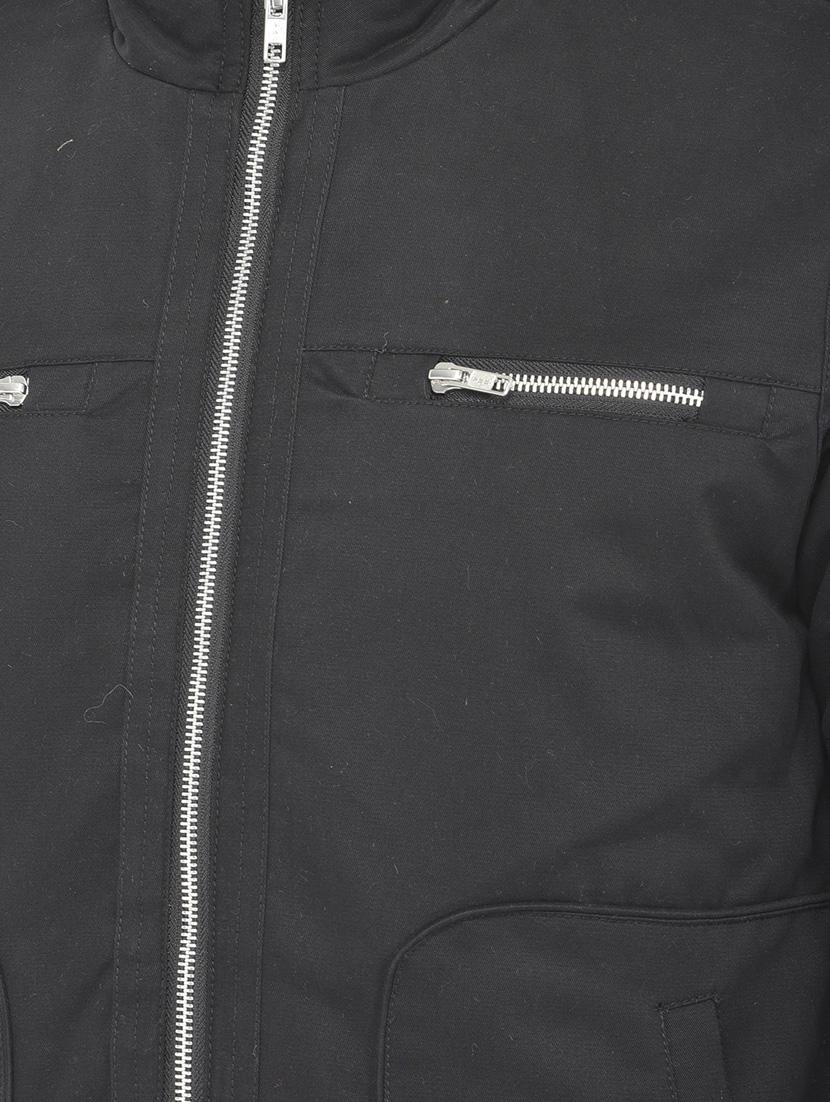 black solid casual jacket - 18218825 - Zoom Image - 5