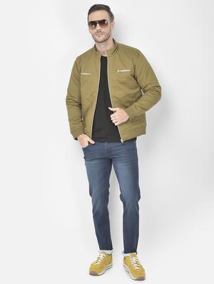 beige solid casual jacket - 18218826 - Standard Image - 5