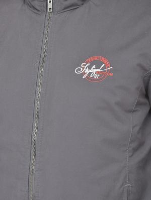 grey solid casual jacket - 18218829 - Standard Image - 6