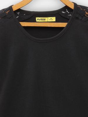 black solid regular top - 18218887 - Standard Image - 3