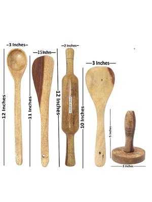 buzykart® wooden ladel set (8 ladles+ 1 masher+ 1 rolling pin) - 18218983 - Standard Image - 5