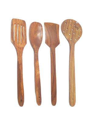 buzykart® wooden spatula and ladle set pack of 4 - 18219023 - Standard Image - 3
