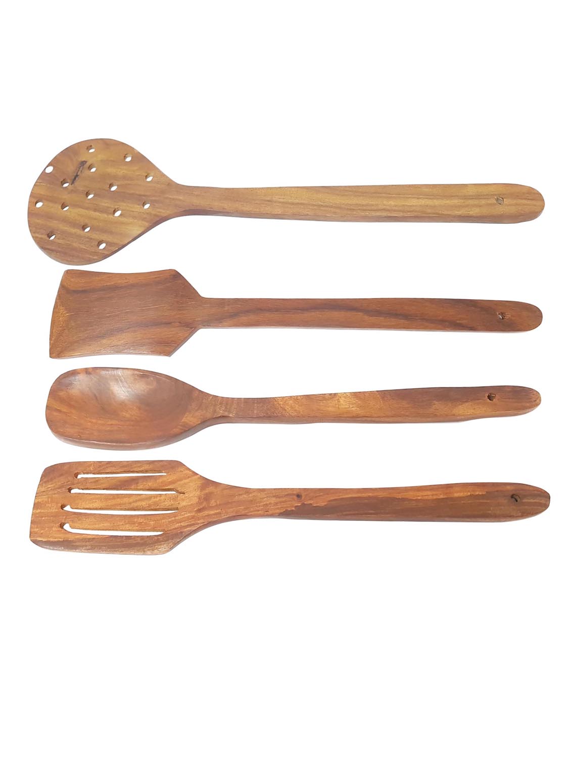 buzykart® wooden spatula and ladle set pack of 4 - 18219023 - Zoom Image - 2