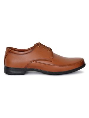 tan leatherette laceup oxfords - 18219112 - Standard Image - 3