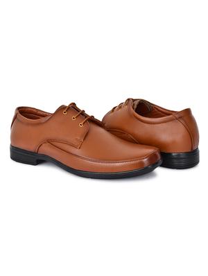 tan leatherette laceup oxfords - 18219112 - Standard Image - 4
