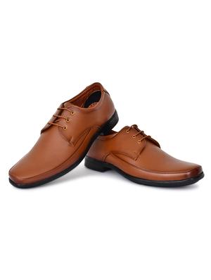 tan leatherette laceup oxfords - 18219112 - Standard Image - 5