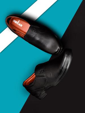black leatherette slip on ons - 18219115 - Standard Image - 2