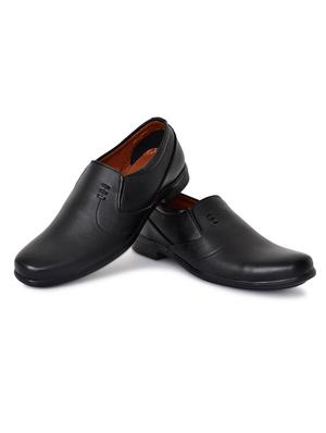 black leatherette slip on ons - 18219115 - Standard Image - 5