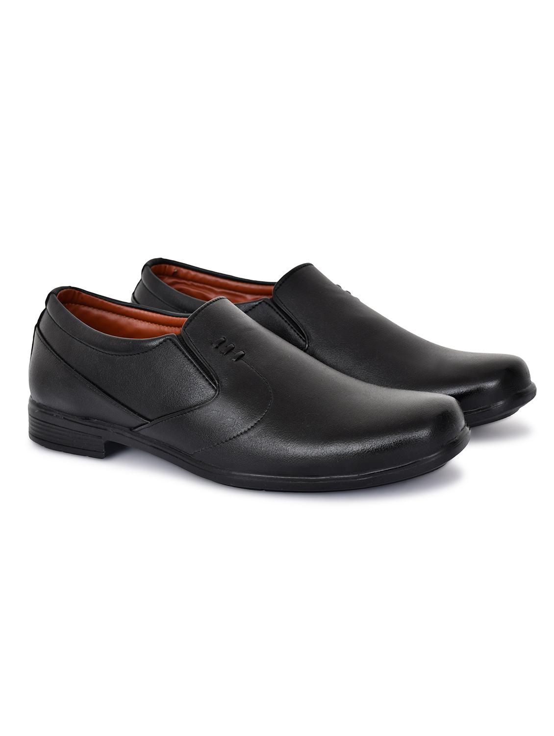 black leatherette slip on ons - 18219115 - Zoom Image - 1