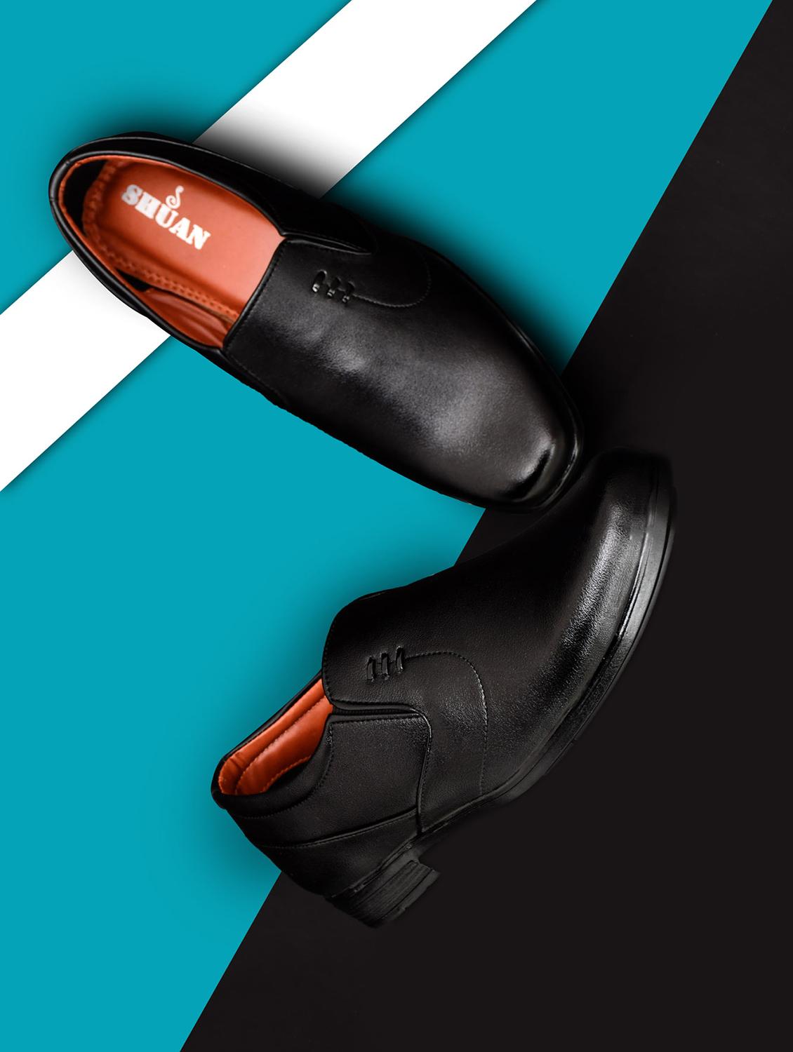 black leatherette slip on ons - 18219115 - Zoom Image - 2
