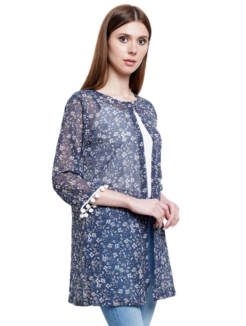 lace detail printed shrug - 18219193 - Zoom Image - 2