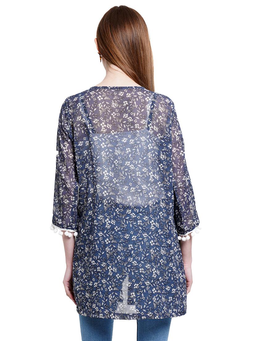 lace detail printed shrug - 18219193 - Zoom Image - 3
