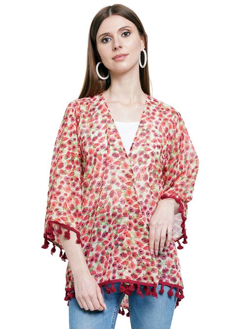 lace detail printed shrug - 18219194 - Very Small Image - 1