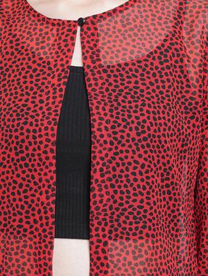 lace detail printed shrug - 18219197 - Standard Image - 4