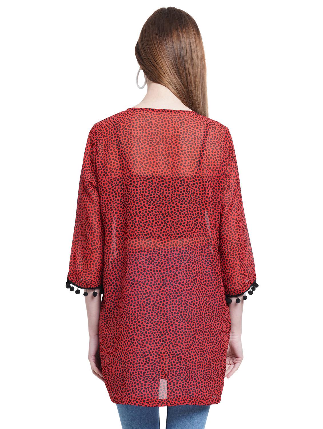 lace detail printed shrug - 18219197 - Zoom Image - 3