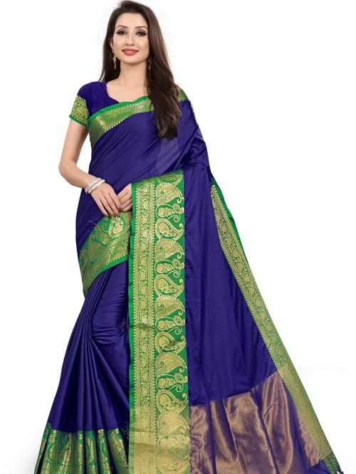 umanta women's pure silk fancy sarees with blouse piece - 18219199 - Standard Image - 1
