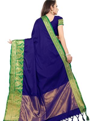 umanta women's pure silk fancy sarees with blouse piece - 18219199 - Standard Image - 3
