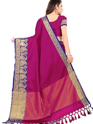 umanta women's pure silk fancy sarees with blouse piece - 18219205 - Standard Image - 3