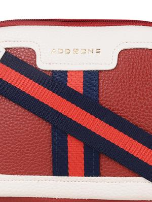 red leatherette (pu) structured sling bag - 18219515 - Standard Image - 4