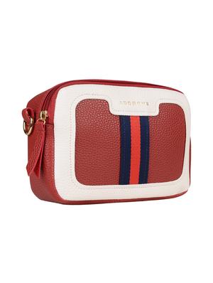 red leatherette (pu) structured sling bag - 18219515 - Standard Image - 5