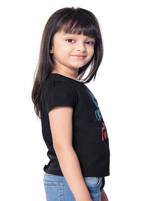 black printed regular top - 18219576 - Standard Image - 2