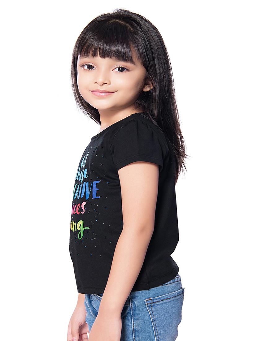 black printed regular top - 18219576 - Zoom Image - 3