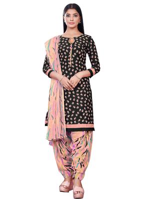 multi colored crepe suit combos unstitched - 18219914 - Standard Image - 4