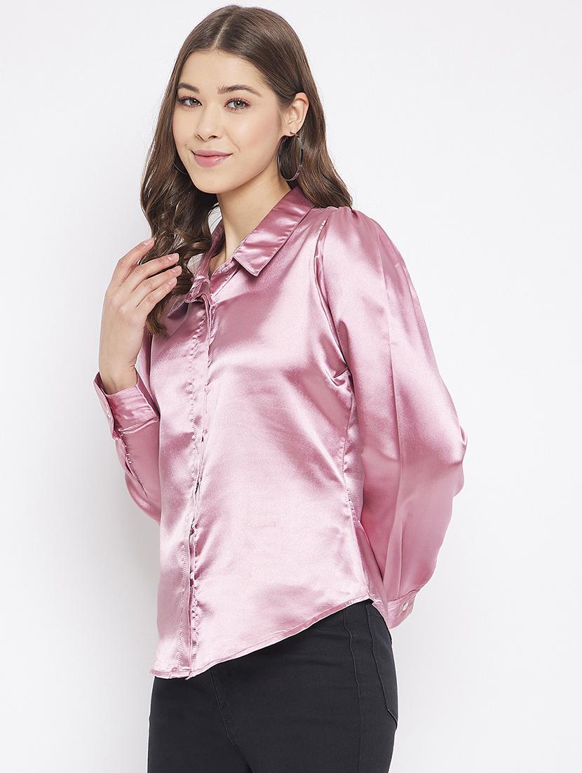 concealed placket solid shirt - 18220514 - Zoom Image - 2