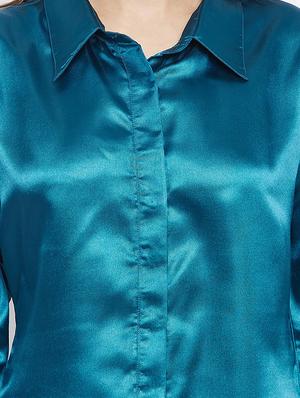 concealed placket solid shirt - 18220517 - Standard Image - 5