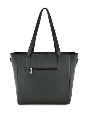 green leatherette combo handbag - 18220559 - Standard Image - 2