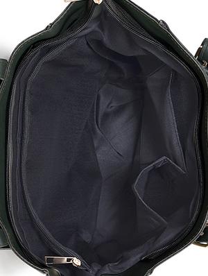 green leatherette combo handbag - 18220559 - Standard Image - 3