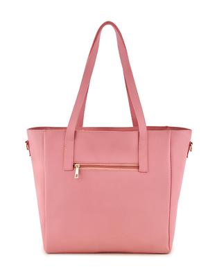pink leatherette combo handbag - 18220560 - Standard Image - 2