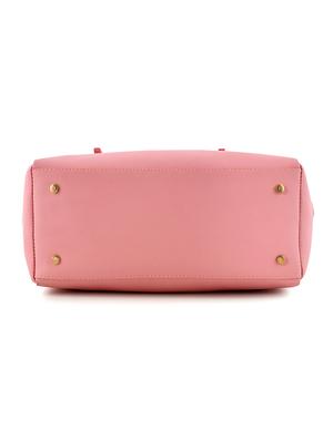 pink leatherette combo handbag - 18220560 - Standard Image - 4