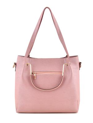 pink leatherette combo handbag - 18220564 - Standard Image - 2