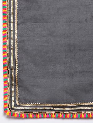 black chanderi dupatta - 18220928 - Standard Image - 4