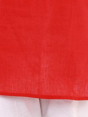 red solid kurta pajama set - 18221760 - Standard Image - 5