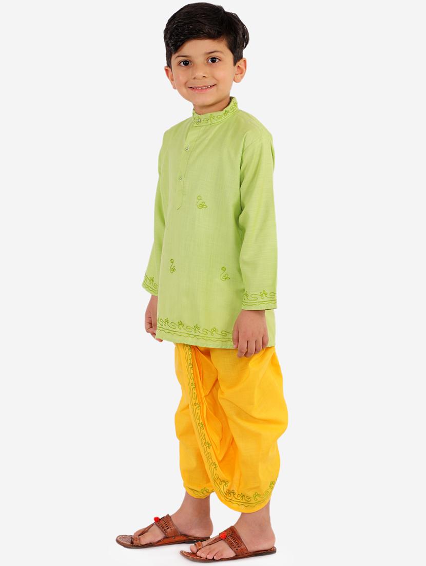 green solid kurta set - 18221766 - Zoom Image - 2
