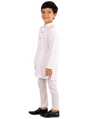 white solid kurta set - 18221770 - Standard Image - 3