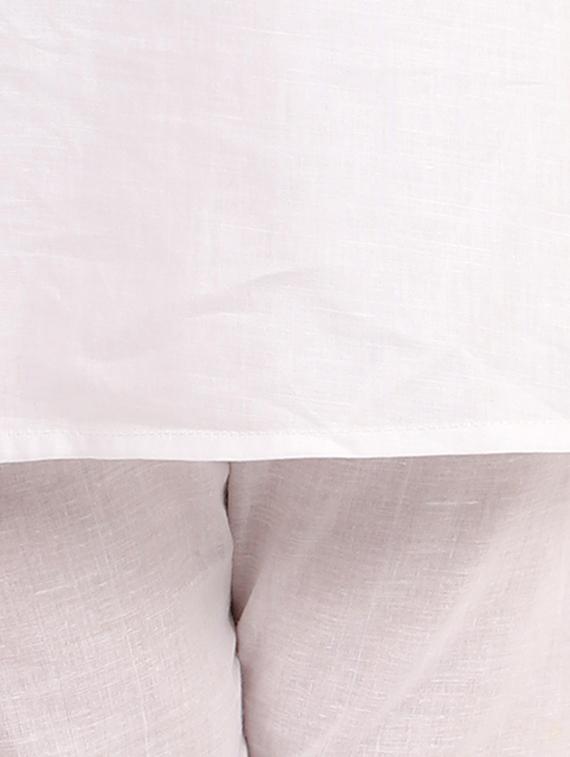 white solid kurta set - 18221770 - Zoom Image - 5