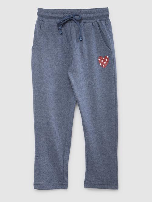 blue solid jogger trouser - 18221869 - Standard Image - 1