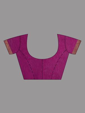 pink handloom saree with blouse - 18223582 - Standard Image - 3