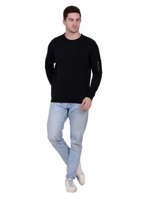 black cotton sweatshirt - 18223724 - Standard Image - 2