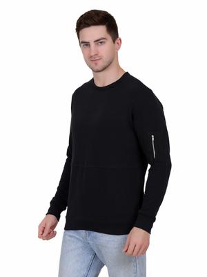 black cotton sweatshirt - 18223724 - Standard Image - 5